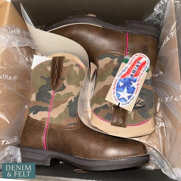 Ariat Anthem Shortie Myra Camo Pink Trim Women’s Western Boots Size 8 Wide - Picture 6 of 11